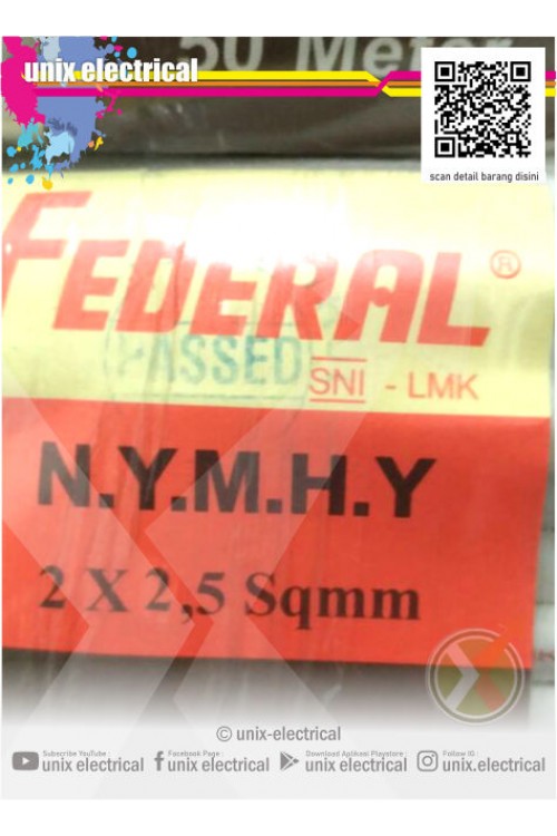 Kabel NYMHY 2x2.5mm Federal