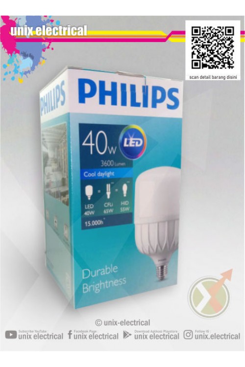 Lampu LED 40W Biru Philips