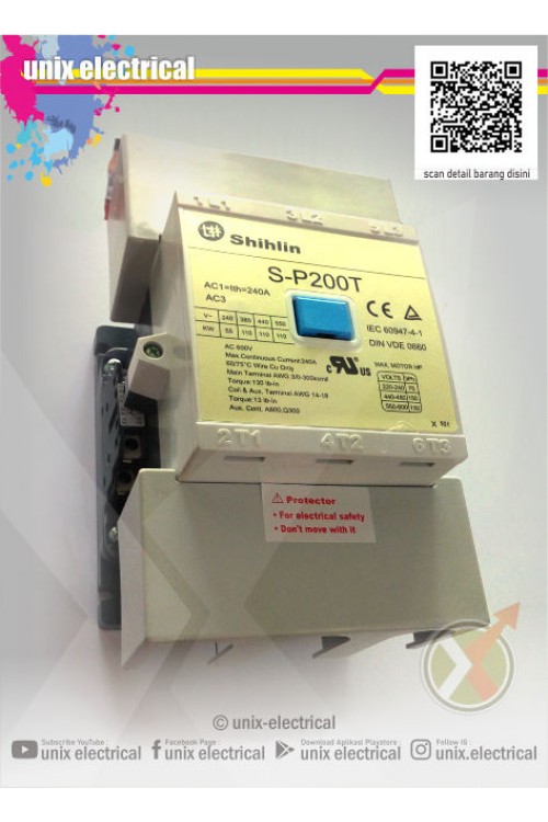 Magnetic Contactor 3P S-P200T 110kW Shihlin Electric